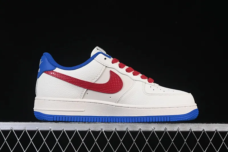 All categories Nk Air Force 1 Air Force series Nk Air Force 1 Low Air Force low-top Nike Air Force 1'07 Low NBA joint Clippers beige blue and red Air Force 1 low-top casual sneakers QW5606-274